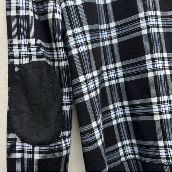 Ralph Lauren Jeans Co Black and White Knit Plaid Shirt Top Long Sleeve XL - Picture 10 of 10